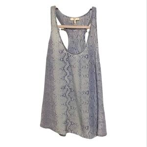 Joie Light Blue Snake Print Tank Top Sz S
